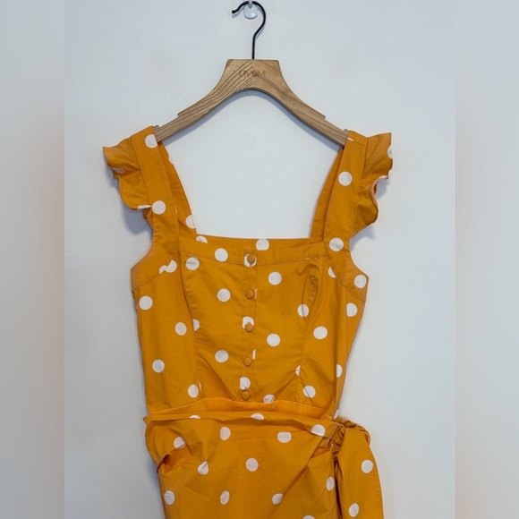 FOR LOVE & LEMONS TANGERINE AUBURN SARONG MINI DRESS , sz : medium - Picture 8 of 15